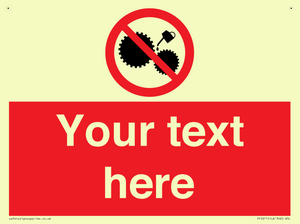 Custom No Oiling Sign